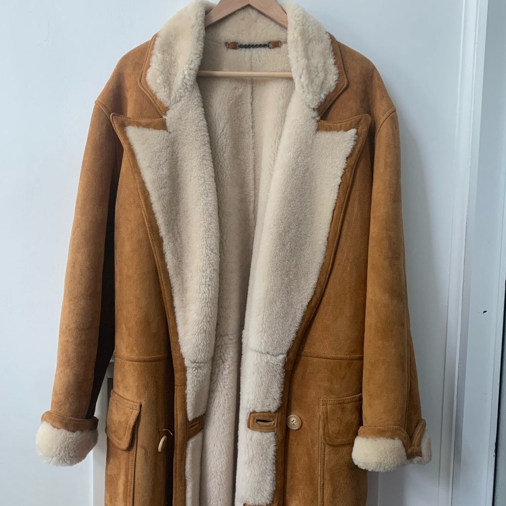 RARE Vintage Ralph Lauren Shearling Coat - Picture 3 of 15